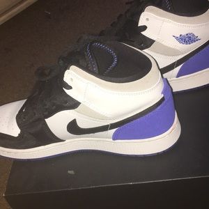 Jordan 1’s (royal blue, gray, black, and white)